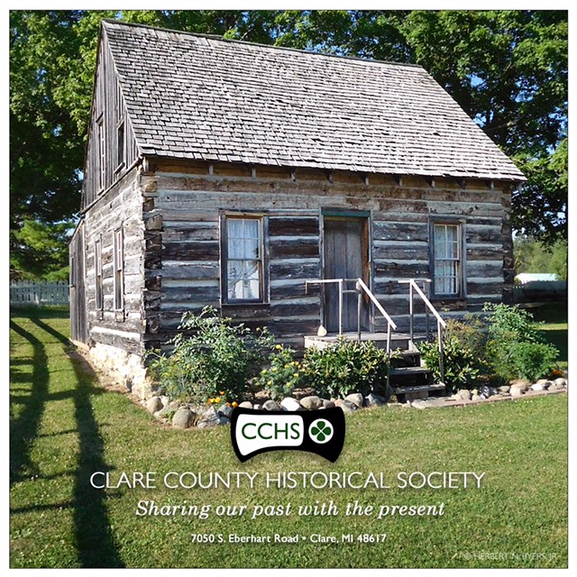 Ott Cabin with CCHS logo