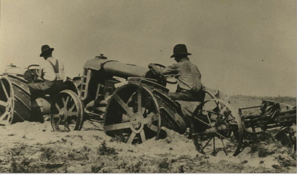 Ford Farm near Harrison, testing prototype tractors